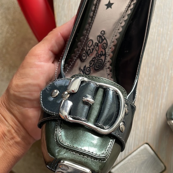 Naughty Monkey Green Buckle Studded pumps, size 8 - Picture 7 of 11